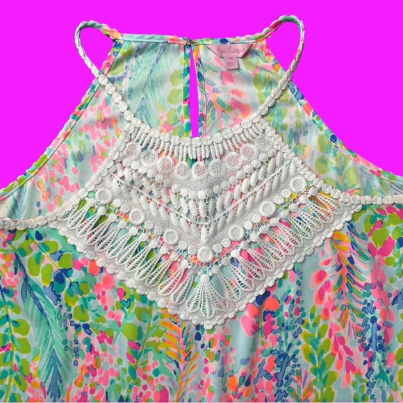 Lilly Pulitzer Catch The Wave Print Shift Dress Like New Women’s Size 16 - Picture 4 of 5